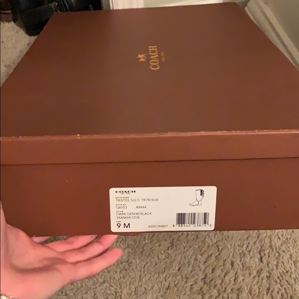 COACH LACE UP RAIN BOOTS